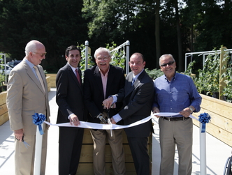 Outdoor ribbon cutting ceremony