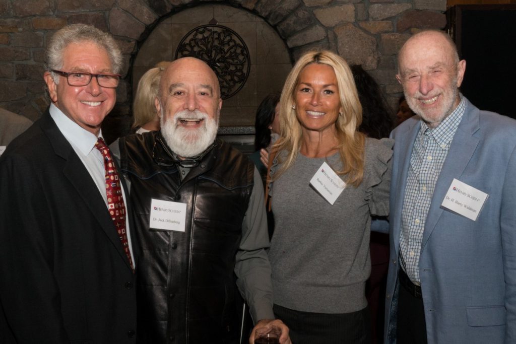 [L-R] Dr. Steve Perlman of Special Olympics, Special Smiles joins Dr. Jack Dillenberg, Arizona School of Dentistry & Oral Health, Barbie Vartanian, Pacific Dental Foundation and Dr. Barry Waldman, Stonybrook University, at the Project Accessible Oral Health 2017's annual event dinner.