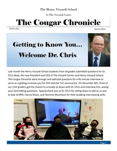 Cougar Chronicle Cover featuring Dr. Chris Rosa