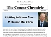 Cougar Chronicle Cover featuring Dr. Chris Rosa